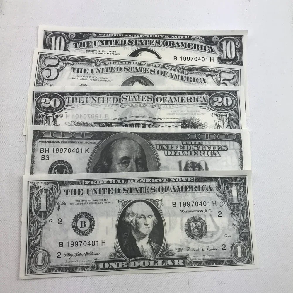 Play Pretend Money Practice Counting Early Learning Montessori Bills Coins